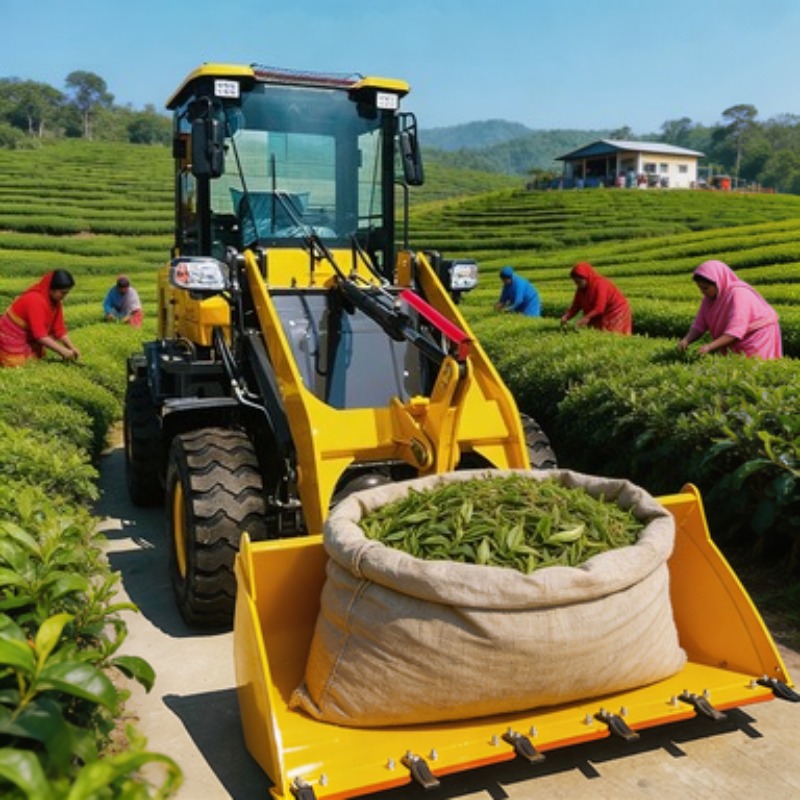 Farming Agriculture Project - รถตักล้อยางขนาดเล็ก 4WD น้ำหนัก 2.5 ตัน พร้อมบุ้งกี๋ขนาด
