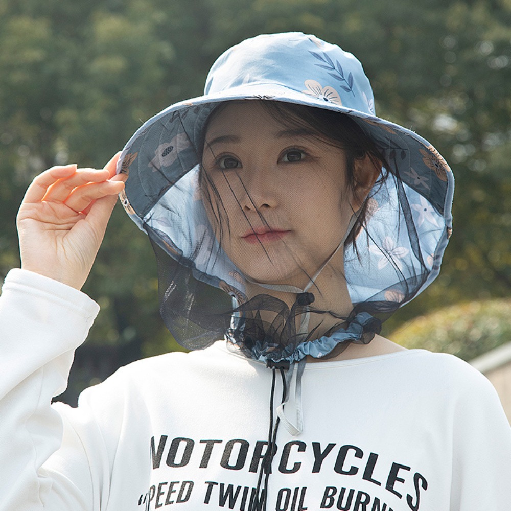 Agriculture Farming Hats - หมวกป้องกันยุงและแมลงพร้อมหน้ากากป้องกันแสงยูวี ระบายอากาศได้ดี เหมาะสำหรับเก็บชา งานเกษตรกรรม และงานฟาร์ม