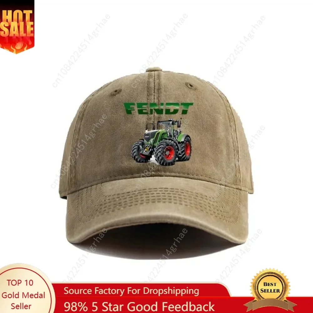 Agriculture Farming Hats - หมวกแก๊ปเบสบอลลายรถแทรกเตอร์การเกษตร Fendt ปี 2025 สไตล์เรโทรเท่ๆ สำหรับผู้ชาย
