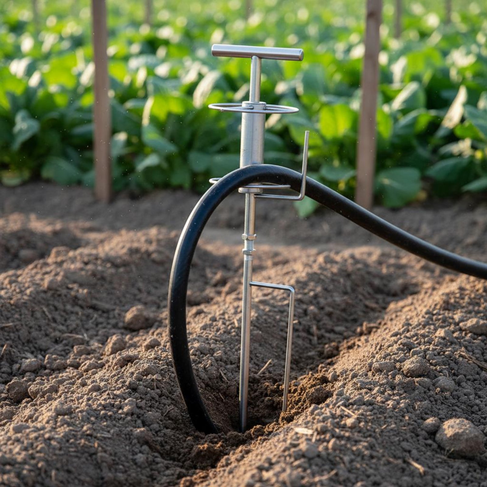 Farming Pipe For Agriculture - เครื่องมือดึงสายยางการเกษตรแบบสองแกน ตัวนำสายยางโลหะสำหรับการลากสายยาง ใช้สำหรับการฉีดพ่นน้ำในสวนผลไม้และแปลงผัก
