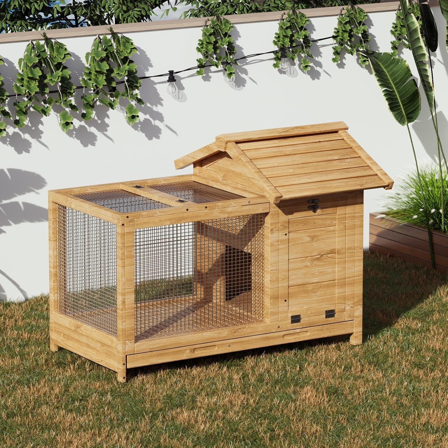 กรงกระต่ายไม้สำหรับใช้ในร่มและ - Rabbit Cage Wire บทวิจารณ์และราคา