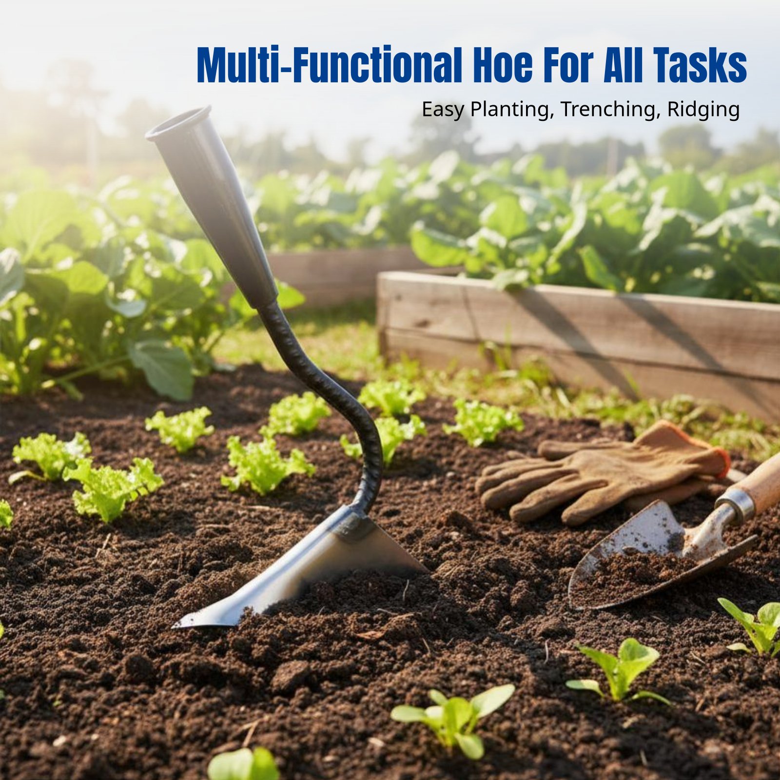 จอบสามเหลี่ยมเหล็กแมงกานีสหนา, - Agriculture Farming Hand Tools บทวิจารณ์และราคา