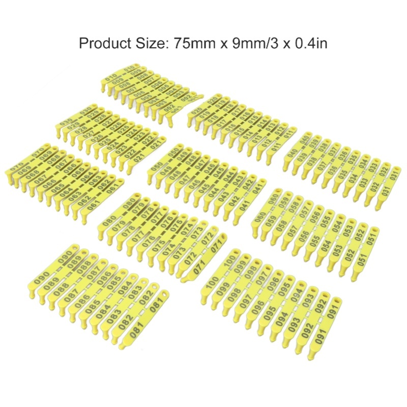 ป้ายหูสัตว์พลาสติกแบบรวมสี 100 - Livestock Ear Tag บทวิจารณ์และราคา